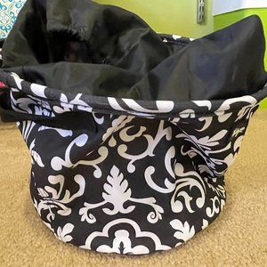 Thirty-one NEW Cinch Top Utility Bin BLACK PARISIAN POP Retired